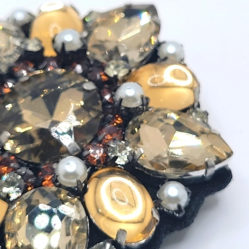 RARE FIND Vintage Large Rhinestone Faceted Stones Individually Set